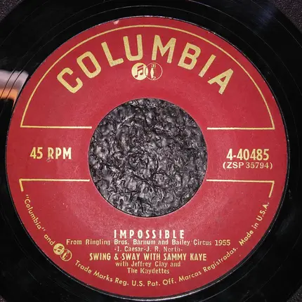 Sammy Kaye , Jeffery Clay - Jim, Johnny and Jonas / Impossible