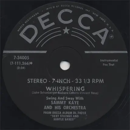 Sammy Kaye And His Orchestra - Sexy Strings And Subtle Saxes