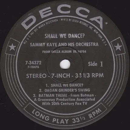 Sammy Kaye And His Orchestra - Shall We Dance?