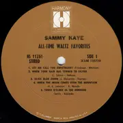 LP - Sammy Kaye - All-Time Waltz Favorites - Pitman Pressing