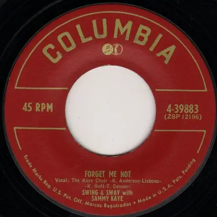 Sammy Kaye - Sailin' Along The Ohio / Forget Me Not