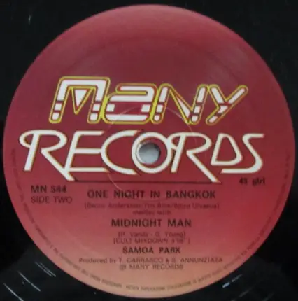 Samoa Park - One Night In Bangkok Medley With Midnight Man