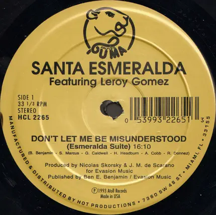 Santa Esmeralda - Don't Let Me Be Misunderstood / The House Of The Rising Sun