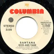 7inch Vinyl Single - Santana - Give And Take