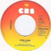 7inch Vinyl Single - Santana - How Long