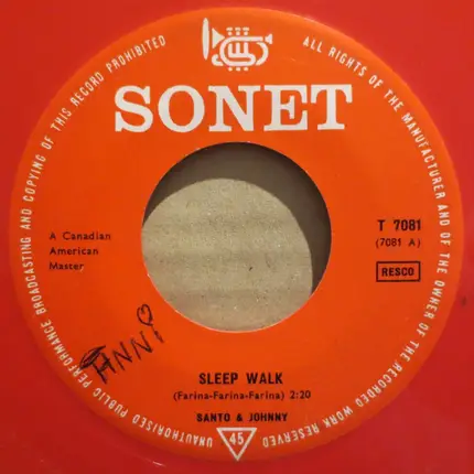 Santo & Johnny - Sleep Walk