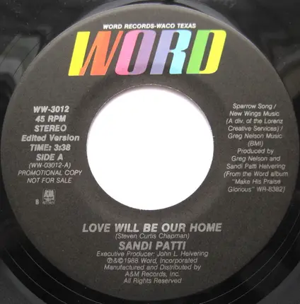 Sandi Patty - Love Will Be Our Home
