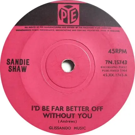 Sandie Shaw - I'd Be Far Better Off Without You