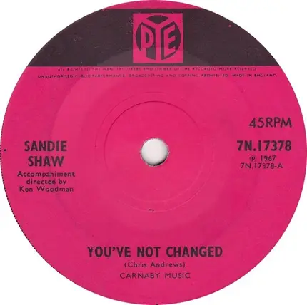 Sandie Shaw - You've Not Changed