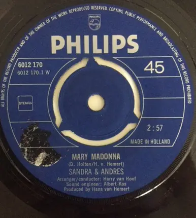 Sandra & Andres - Mary Madonna / It's All Been Said