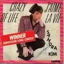 7inch Vinyl Single - Sandra Kim - Crazy Of Life / J'Aime La Vie - signed, textured sleeve