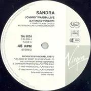 12inch Vinyl Single - Sandra - Johnny Wanna Live