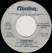 7inch Vinyl Single - Sandy Caulfield - Christmas (Is The Happiest Time Of All)