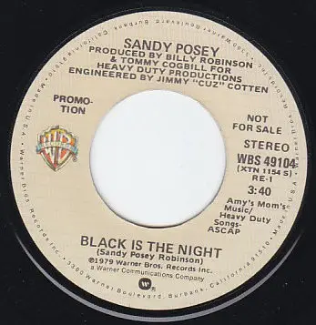 Sandy Posey - Black Is The Night / Black Is The Night