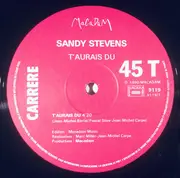 12inch Vinyl Single - Sandy Stevens - T'Aurais Dû (UK Remix)
