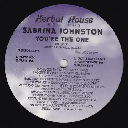 Sabrina Johnston - You're The One