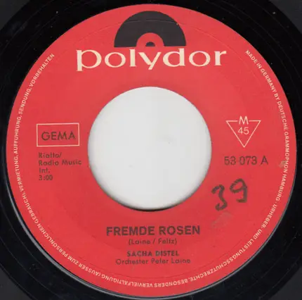 Sacha Distel - Fremde Rosen / Das Mit Dir