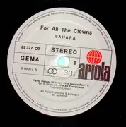LP - Sahara - For All The Clowns - Original 1st German