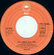 7'' - Sailor - All I Need Is A Girl