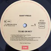 LP - Saint-Preux - To Be Or Not