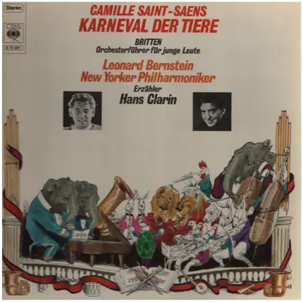Saint Saens - Karneval der Tiere,, Bernstein, NY Philh, Britten, Hans Clarin