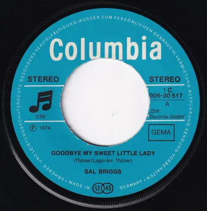 Sal Briggs - Goodbye My Sweet Little Lady / Rot, Grün Und Blau