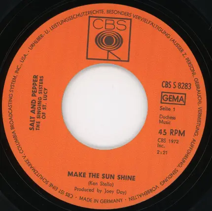 Salt & Pepper The Singing Sisters Of Saint Lucy - Make The Sun Shine