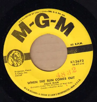 Sallie Blair - Don'cha Go 'way Mad / When The Sun Comes Out