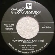 Sarah Vaughan - How Important Can It Be?