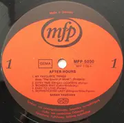 LP - Sarah Vaughan With Mundell Lowe And George Duvivier - After Hours