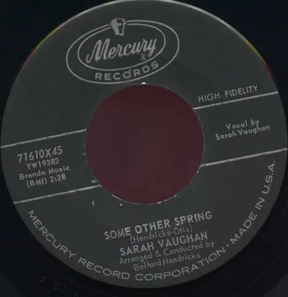 Sarah Vaughan - Our Waltz / Some Other Spring