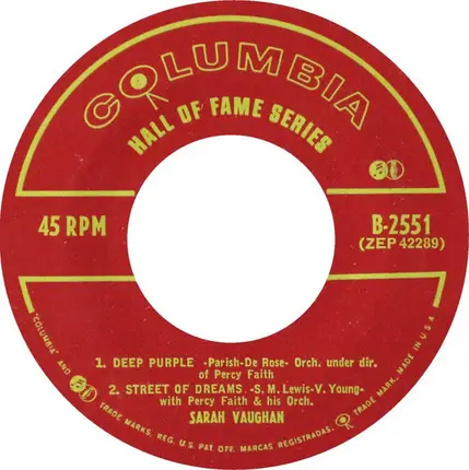 Sarah Vaughan - Deep Purple