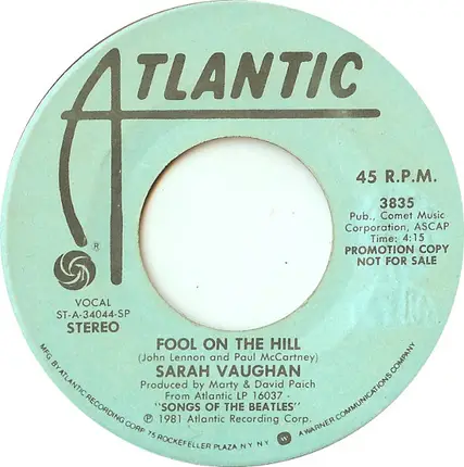 Sarah Vaughan - Fool On The Hill