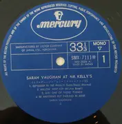 LP - Sarah Vaughan - Sarah Vaughan At Mr. Kelly's - Mono + Insert