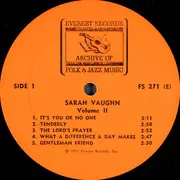 LP - Sarah Vaughan - Volume II