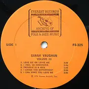 LP - Sarah Vaughan - Volume III