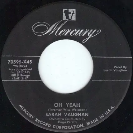 Sarah Vaughan - Whatever Lola Wants / Oh Yeah