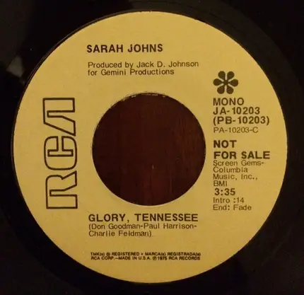 Sarah Johns - Glory, Tennessee