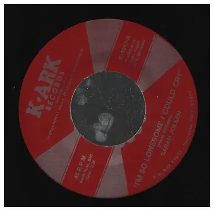 Sarah Joleen - I'm So Lonesome I Could Cry / Almost Like A Song