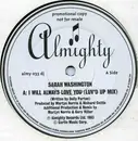 12'' - Sarah Washington - I Will Always Love You - Promo