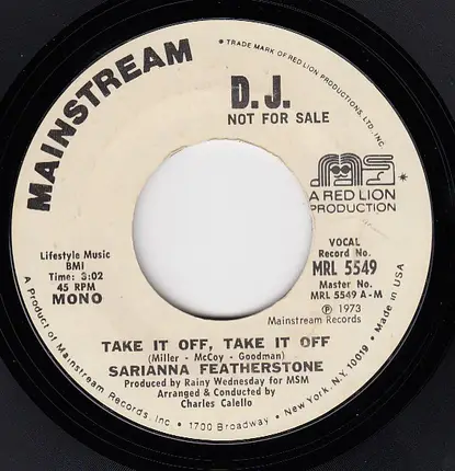 Sarianna Featherstone - Take It Off, Take It Off