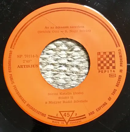 Sárosi Katalin - Elmentél / Az Az Átkozott Szerelem