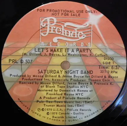 Saturday Night Band - Keep Those Lovers Dancing