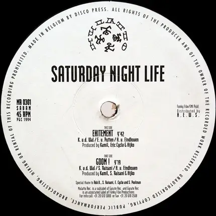 Saturday Night Life - Exitement / Goom!