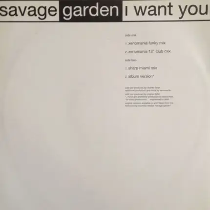 Savage Garden - I Want You