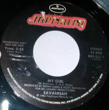 Savannah - My Girl / My Girl