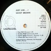 LP - Savoy Brown - Just Live - BLACK VINYL