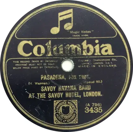 Savoy Havana Band - I Love My Chili Bom Bom / Pasadena
