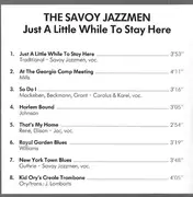 CD - Savoy Jazzmen - Just A Little While To Stay Here - 30th Anniversary 1962 - 1992
