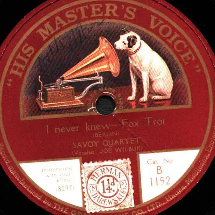 Savoy Quartet - I never knew / The Crocodile